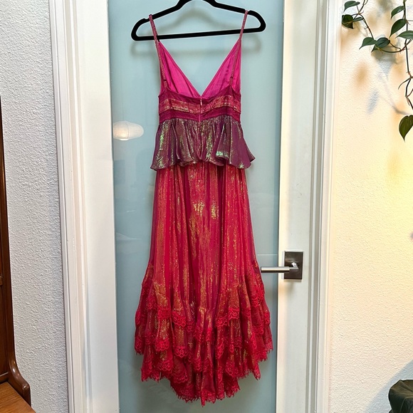 Rococo Sand Emi Long Dress in Metallic Red Ombre - Picture 2 of 10